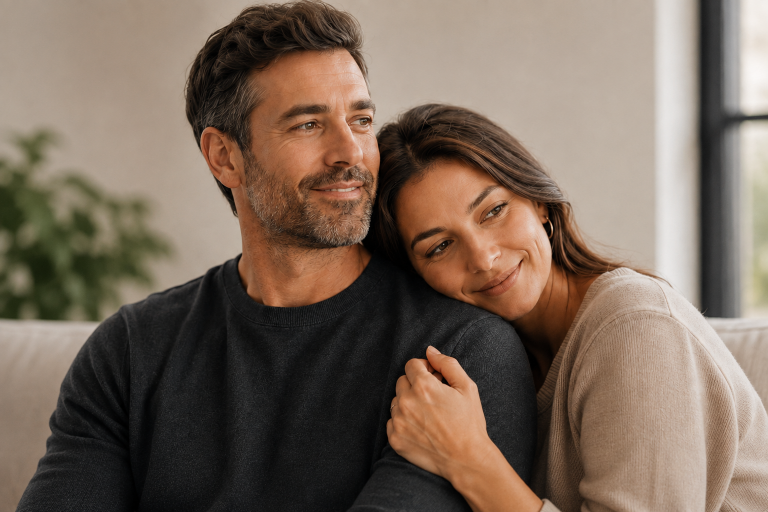 A couple enjoying renewed confidence together
